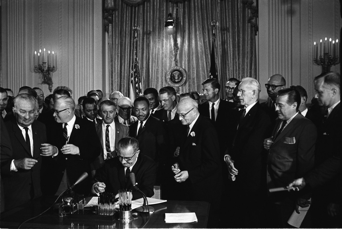 Civil Rights Act signing